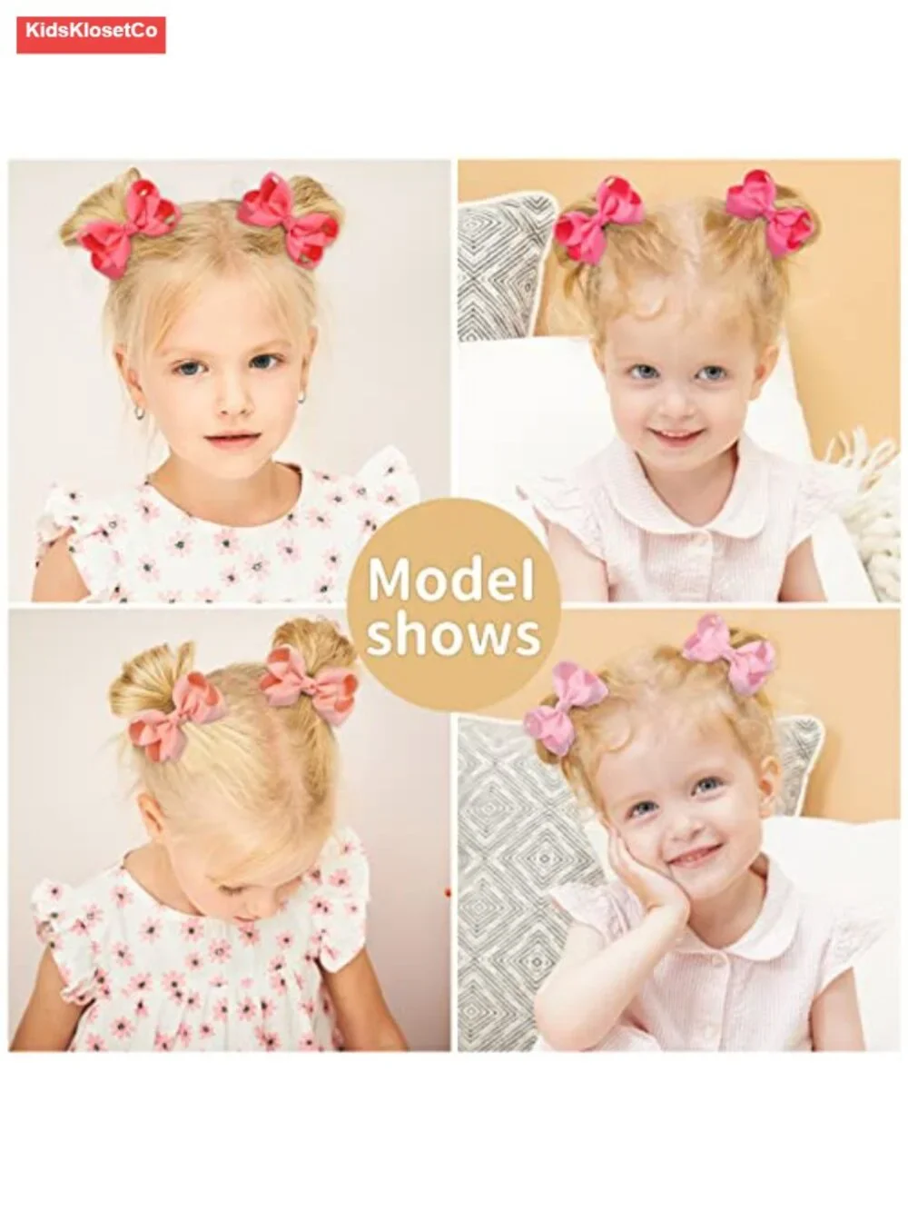 50 Pcs 3 Inch Grosgrain Ribbon Hair Bows With Alligator Clips